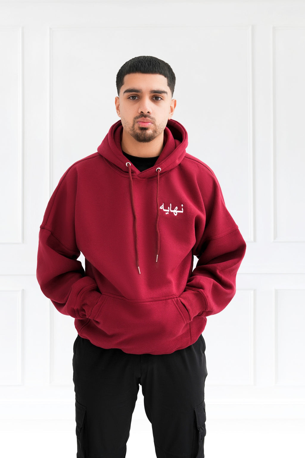 Arabic burgundy hoodie