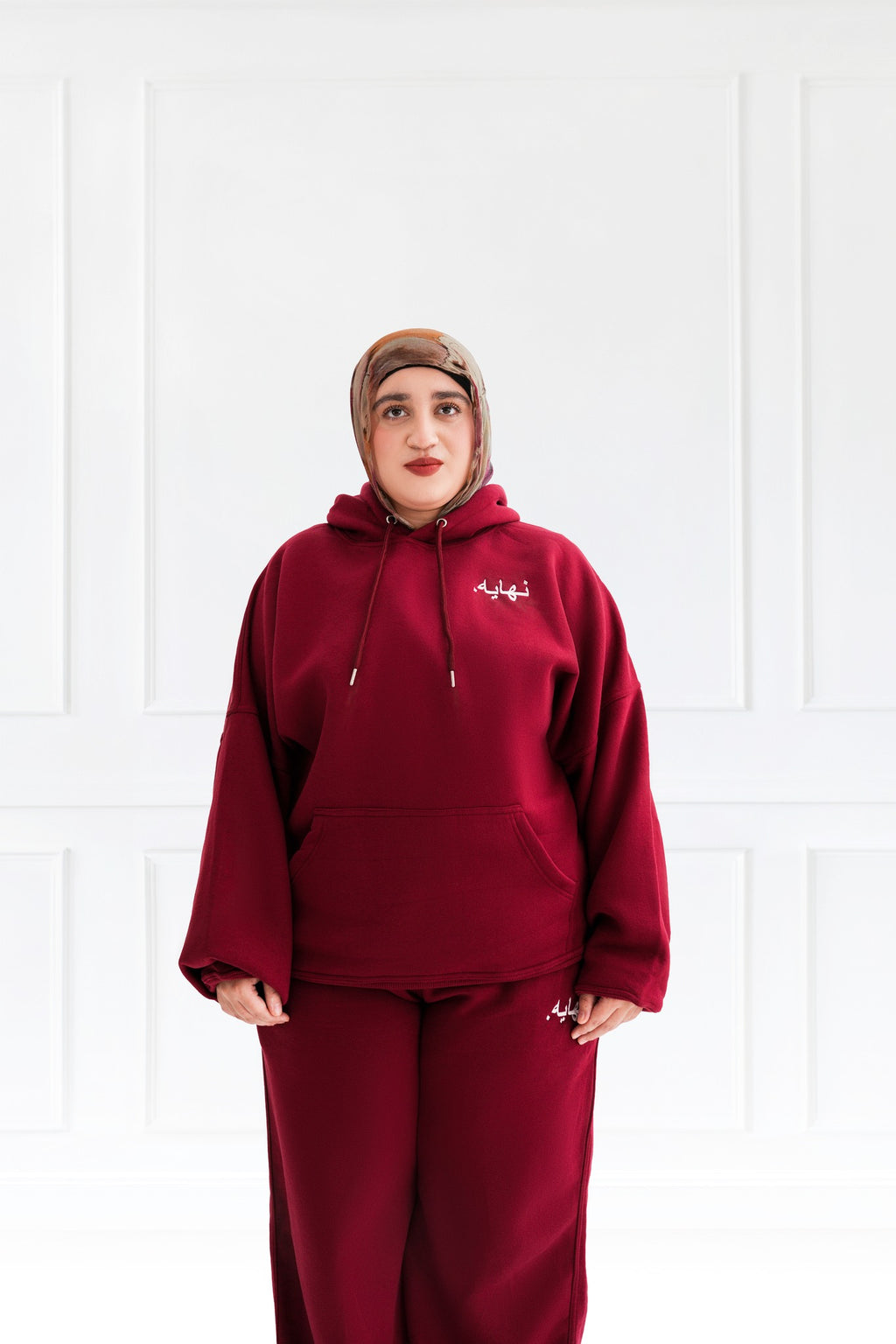 Arabic burgundy hoodie