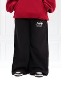 Black straight leg joggers