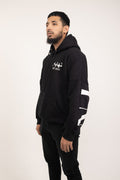 Arabic x English Black Print Hoodie